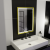 Oglinda LED Rectangulara, 50x70cm, Verite Royale Gold Motion Glow Marcello, Sistem Dezaburire, Ceas & Termometru, Dimabila ModernLight Concept