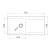 Chiuveta Bucatarie Inox 75x45 cm Negru Grafit ModernLight Concept