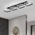 Lustra LED VERTEX 50W, 4 Patrate, Liniara, lumina Rece/Calda/Neutra, Neagra ModernLight Concept