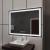 Oglinda LED Rectangulara, 100x75cm, Verite MotionGlow Marcello, Sistem Dezaburire, Ceas & Termometru, Dimabila ModernLight Concept