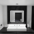 Oglinda LED Rectangulara, 90x75cm, Riflesso MotionGlow Marcello, Sistem Dezaburire, Ceas & Termometru, Lupa Cosmetica, Dimabila ModernLight Concept