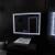 Oglinda LED Rectangulara, 80x60cm, Verite Imperial Silver Motion Glow Marcello, Sistem Dezaburire, Ceas & Termometru, Dimabila ModernLight Concept
