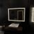 Oglinda LED Rectangulara, 80x60cm, Verite Imperial Silver Motion Glow Marcello, Sistem Dezaburire, Ceas & Termometru, Dimabila ModernLight Concept