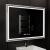 Oglinda LED Rectangulara, 80x60cm, Verite Imperial Silver Motion Glow Marcello, Sistem Dezaburire, Ceas & Termometru, Dimabila ModernLight Concept