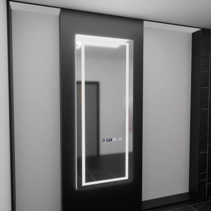 Oglinda LED Rectangulara, 60x150cm, Alessia Senzor Radar Marcello, Sistem Dezaburire, Ceas & Termometru, Dimabila, Dressing Couture ModernLight Concept