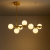Lustra cu bec moderna LOFT Pavilion, 7x G9, Auriu, Metal, Inaltime Reglabila ModernLight Concept