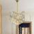 Candelabru Cristal TOPKAPI Eleganza 8x E14, Diametru 49cm, Auriu Lucios, Inaltime Reglabila ModernLight Concept