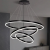 Lustra LED suspendata PAGANO 46W, Lumina Rece/Calda/Neutra, Dimabila, Negru, Inaltime Reglabila ModernLight Concept