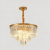 Candelabru Cristal CHAMBORD Petito 3xE14, Diametru 28cm, Auriu Mat, Inaltime Reglabila ModernLight Concept