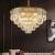 Candelabru Cristal CHAMBORD Eleganza 8xE14, Diametru 48cm, Auriu Mat, Inaltime Reglabila ModernLight Concept