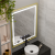 Oglinda LED Rectangulara, 75x90cm, Verite Royale Gold MotionGlow Marcello, Sistem Dezaburire, Ceas & Termometru, Dimabila ModernLight Concept