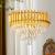 Candelabru Cristal VERSAILLES Eleganza 8x E14, Diametru 49cm, Auriu, Inaltime Reglabila ModernLight Concept