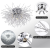 Candelabru Cristal RONDO Vivace, 5x G9, Diametru 40cm, Argintiu Lucios ModernLight Concept