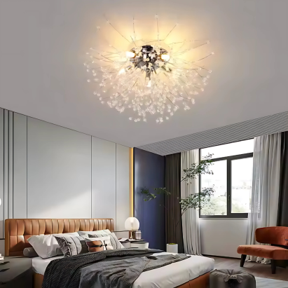Candelabru Cristal RONDO Vivace, 8x G9, Diametru 60cm, Argintiu Lucios ModernLight Concept