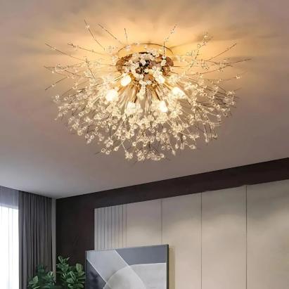 Candelabru Cristal RONDO Vivace, 5x G9, Diametru 40cm, Auriu Lucios ModernLight Concept