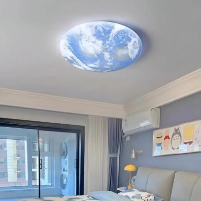 Lustra LED EARTH 32W, Diametru 35cm, lumina Rece/Calda/Neutra, Albastru ModernLight Concept