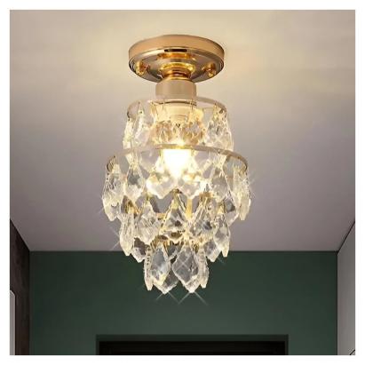 Lustra Ezzelin Cristal, 1*E27, Metal, Auriu ModernLight Concept