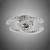 Lustra LED cu telecomanda si cristal SHIA 27W, 2 Cercuri, lumina Rece/Calda/Neutra, Dimabila, Crom Lucios ModernLight Concept