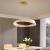 Lustra LED cu telecomanda si cristal LUIGI, 35W, lumina Rece/Calda/Neutra, Dimabila, Auriu ModernLight Concept