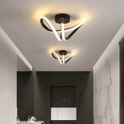 Lustra LED VERTEX Pulse, 24W, Ondulata, Lumina Rece/Calda/Neutra, Negru ModernLight Concept
