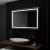 Oglinda LED Rectangulara, 100x80cm, Verite Royale Gold Motion Glow Marcello, Sistem Dezaburire, Ceas & Termometru, Dimabila ModernLight Concept