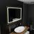 Oglinda LED Rectangulara, 100x80cm, Verite Royale Gold Motion Glow Marcello, Sistem Dezaburire, Ceas & Termometru, Dimabila ModernLight Concept