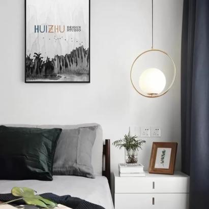 Lustra LOFT Terrace, 1x E27, Alb Auriu, Metal, Inaltime Reglabila ModernLight Concept