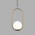 Lustra LOFT Gallery Modern, 1x E27, Alb Auriu, Metal, Inaltime Reglabila ModernLight Concept
