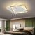 Lustra LED cu telecomanda SOLARA 98W, 2 Patrate, lumina Rece/Calda/Neutra, Dimabila, Auriu Alb ModernLight Concept