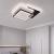 Lustra LED cu telecomanda CHIARA 102W, 3 Patrate, lumina Rece/Calda/Neutra, Dimabila, Negru ModernLight Concept