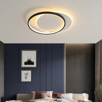 Lustra LED cu telecomanda CHIARA 76W, 3 Cercuri, lumina Rece/Calda/Neutra, Dimabila, Negru ModernLight Concept