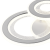 Lustra LED SQUARE 36W, 3 Cercuri, lumina Rece/Calda/Neutra, Alb ModernLight Concept