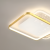 Lustra LED cu telecomanda GILDRA 110W, 2 Patrate, lumina Rece/Calda/Neutra, Dimabila, Auriu ModernLight Concept