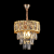 Candelabru Cristal BELVEDERE Petito 3xE14, Diametru 30cm, Auriu Lucios, Inaltime Reglabila ModernLight Concept