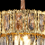 Candelabru Cristal BELVEDERE Petito 3xE14, Diametru 30cm, Auriu Lucios, Inaltime Reglabila ModernLight Concept