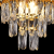 Candelabru Cristal BELVEDERE Petito 3xE14, Diametru 30cm, Auriu Lucios, Inaltime Reglabila ModernLight Concept