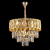 Candelabru Cristal BELVEDERE Nobile 5xE14, Diametru 40cm, Auriu Lucios, Inaltime Reglabila ModernLight Concept