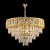 Candelabru Cristal BELVEDERE Magno 8xE14, Diametru 60cm, Auriu Lucios, Inaltime Reglabila ModernLight Concept