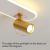 Lustra LED cu Proiector Reglabil FISSO Camilla, 49W, lumina Rece/Calda/Neutra, Auriu Lucios ModernLight Concept