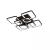 Lustra LED cu telecomanda ZOE, 8 Patrate, 130W, Lumina Rece/Calda/Neutra, Dimabila, Negru ModernLight Concept
