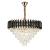 Candelabru Cristal VERSAILLES Magno 8xE27, Diametru 60cm, Auriu Lucios si Negru, Inaltime Reglabila ModernLight Concept