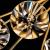 Candelabru Cristal SEGOVIA Magno 5x E14, Diametru 60cm, Auriu Lucios, Inaltime Reglabila ModernLight Concept
