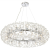 Candelabru Cristal SEGOVIA Magno 5x E14, Diametru 60cm, Argintiu Lucios, Inaltime Reglabila ModernLight Concept