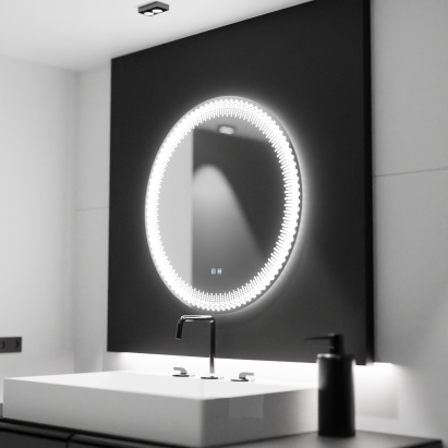 Oglinda LED Rotunda 70cm, Stellaire Touch, Sistem Dezaburire, Dimabila ModernLight Concept