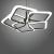 Lustra LED suspendata cu Telecomanda LT335/5BK 105W, 5 Patrate, lumina Rece/Calda/Neutra, Dimabila, Negru ModernLight Concept