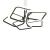 Lustra LED suspendata cu Telecomanda LT335/5BK 105W, 5 Patrate, lumina Rece/Calda/Neutra, Dimabila, Negru ModernLight Concept