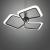 Lustra LED suspendata cu Telecomanda RIMINI 60W, 3 Patrate, lumina Rece/Calda/Neutra, Dimabila, Negru ModernLight Concept