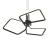 Lustra LED suspendata cu Telecomanda RIMINI 60W, 3 Patrate, lumina Rece/Calda/Neutra, Dimabila, Negru ModernLight Concept