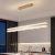 Lustra LED suspendata cu telecomanda RENZO 56W, lumina Rece/Calda/Neutra, Dimabila,Inaltime Reglabila, Auriu ModernLight Concept