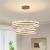 Lustra LED suspendata cu telecomanda FLAVIO 126W, lumina Rece/Calda/Neutra, Dimabila,Inaltime Reglabila, Auriu ModernLight Concept